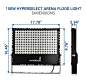 HyperSelect LED Stadium Light 150W, Super Bright Outdoor Flood Light, (900W Equivalent), Crystal White 5000K, 19500lumens Arena Light, UL & DLC, IP66 Waterproof - - Amazon.com