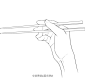 手的各种角度姿势 之 拿筷子的手