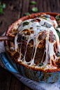 Quinoa Crusted Cheese, Zucchini and Eggplant Parmesan