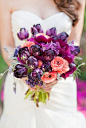 紫色新娘手捧花