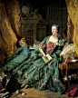 露易波旁 | 蓬帕杜夫人高定深绿款 油画复原18世纪法式女袍婚礼裙-淘宝网