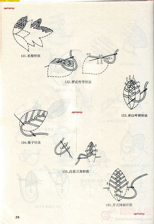 刺绣的基本针法