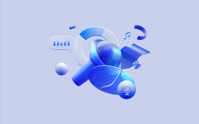 3D Icon design blue ...