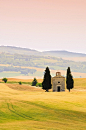 Vitaleta chapel in Tuscany, Italy