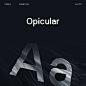 Opicular Grotesk : OPICULAR is a Starter Series of modern sans serif with a geometric typical characters, Inspired by Modern Style & Industrial Era Typographic and Graphic design, comes in 3 weights and 6 styles from Book to Bold.Of course, OPICULAR s