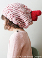 DIY Knitting PATTERN - Chunky Slouchy Heart Hat and Cowl in Toddler, Child and Adult Sizes (hat024)