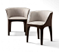 Contemporary chair / upholstered / in wood / leather DIANA by Carlo Colombo GIORGETTI