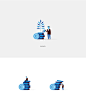 BBVA Business Icons : Series of large icons that work as spot illustrations as well. All the pieces are related with business and financial concepts.Project based on the BBVA Corporate Illustration Manual that I’ve developed years ago.