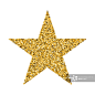 A star shape made from gold vector glitter on white background_创意图片