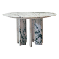 contemporary marble dining table, ellipse 01.6 c by barh For Sale