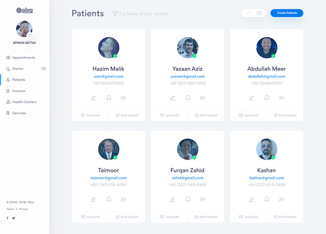 Patients dashbord