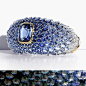 Tiffany 2015 Blue Book gold and platinum bracelet with a 17.64ct cushion-cut blue spinel, sapphires and diamonds 