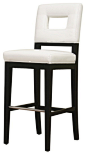 Baxton Studio Faustino White Leather Barstool transitional-bar-stools-and-counter-stools