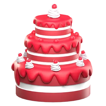 Red Velvet Cake  3D ...