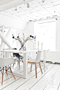 white dining room