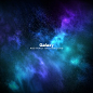 Square galaxy abstract background