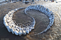 Densely Arranged Stone Gradients Sweep Across the Sand in Jon Foreman's Extraordinary Land Art : An expert in the hypnotic, Wales-based artist Jon Foreman continues his exquisite constructions that position stones and shells into perfectly arranged format