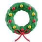 Christmas wreath 3D Illustration