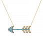 Turquoise Love Arrow Necklace | Talia Naomi | Wolf & Badger