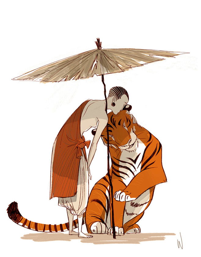 Tiger Twins by wredw...