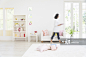 Woman Walking In Living Room