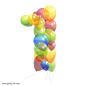 气球数字1图片png免抠元素字体元素背景装饰免扣图片设计图案
