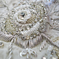 Silvery champagne Saturday | #handembroidery #embroidery #design #tambour #beading #artisanal #embellishments #fashion and bridal #madetoorder #couture #closeup #detail#bordado #broderie #ricami