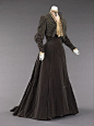 Afternoon dress House of Worth (French, 1858–1956) Designer: Charles Frederick Worth (French (born England), Bourne 1825–1895 Paris) Date: 1889 Culture: French Medium: silk, metal