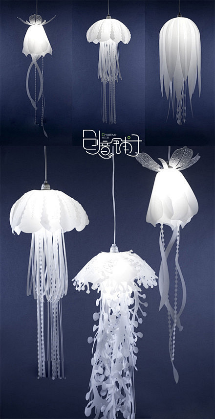 水母吊灯系列灯具设计，这个不同寻常的设计...