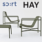 sort丹麦HAY户外室外桌椅凳PALISSADE北欧现代简约钢铁桌椅子长凳-淘宝网
