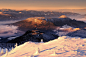 General 1300x867 mountains snow sunlight sunbeams forests clouds sunrise winter nature landscapes