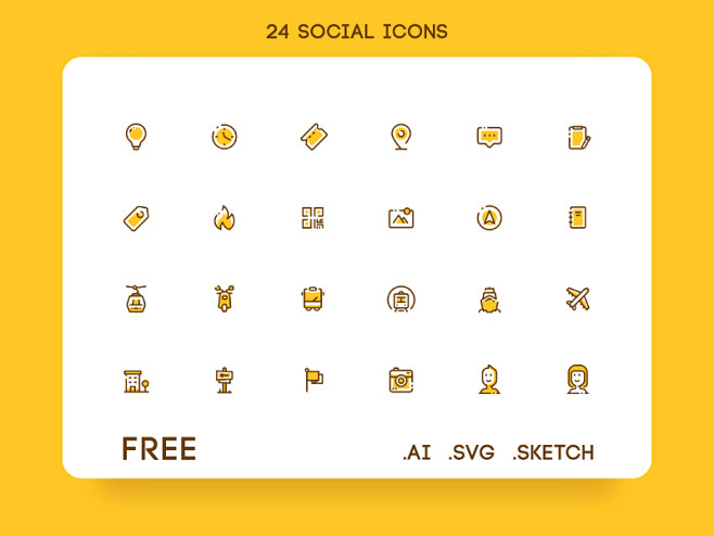 24 Free Social Icon ...