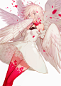 【圣洁的愿望】少女×天使特集 : 拥有纯白翅膀的天使。是童话世界不可缺少的存在。有着孩童般的相貌，却又传达上帝的旨意。今天spotlight为大家介绍的是像天使一样长了翅膀的少女的插画作品。