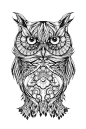 zen tangles/doodles : Gregor the Owl by Greg Coulton, via Behance