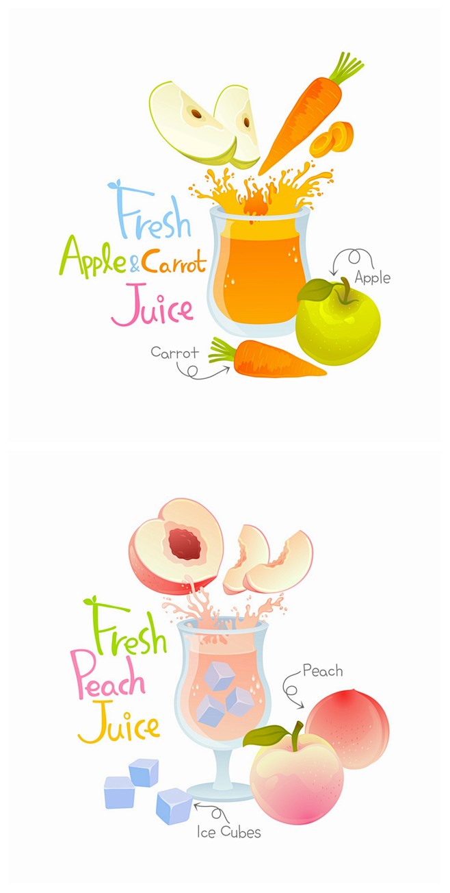 美食果汁插画