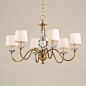 8431 Brass Chandelier