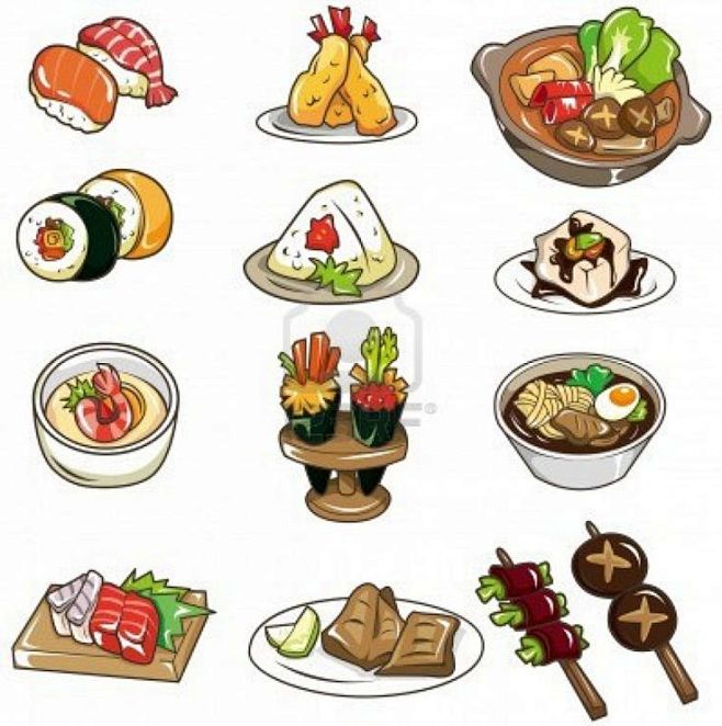 卡通食物图标日本