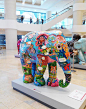 香港三大商场联合举行「大象巡游」展