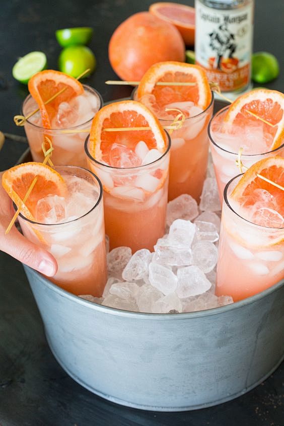 Grapefruit cocktails...