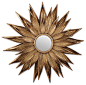 Sunflower Hollywood Regency Antique Gold Wall Mirror - contemporary - mirrors - Kathy Kuo Home