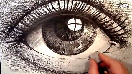 绘画教程素描怎么画一个真实感强的眼睛—在...