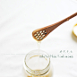 日式zakka创意木质 蜂蜜搅拌勺子搅拌棒搅蛋器 蜂窝仿生设计