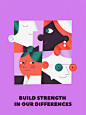 Mixmax Posters : Series of posters for Mixmax. Each poster tells about one of the major company values regarding teamwork and client service. Posters are meant to be used separately as well as matching together as one bigger poster.The values are:Bring ou