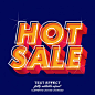 Hot sale font effect Premium Vector
