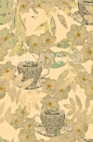 TEA CUPS PRINT PATTERN by ainams