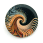 Large Midnight Focal Button by GoHeadOverHeels on Etsy: 