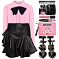 A fashion look from March 2017 featuring silk top, frilly skirt and black strappy shoes. Browse and shop related looks.