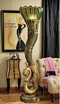 Art Deco Peacock Sculptural Floor Lamp. Isn't this cool?