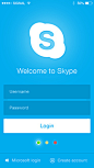 Skype App iOS7 登陆UI设计