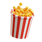 Popcorn 3D Illustration